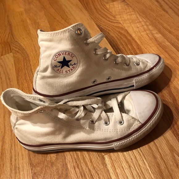 girls white converse size 3